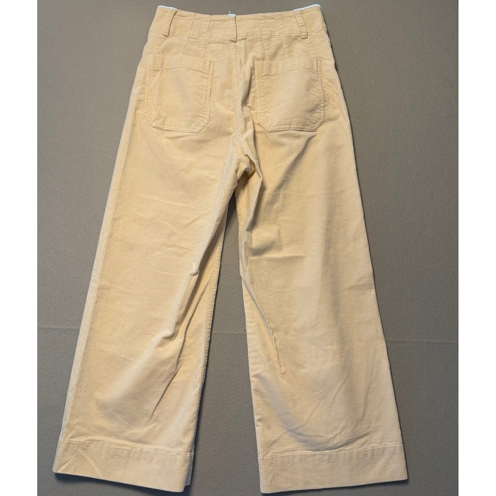 Maeve Colette Wide Leg Corduroy Pants Cream Womens Size 28 - Picture 9 of 13
